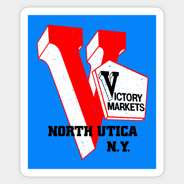 Victory Market Former North Utica NY Grocery Store Logo Magnet by MatchbookGraphics